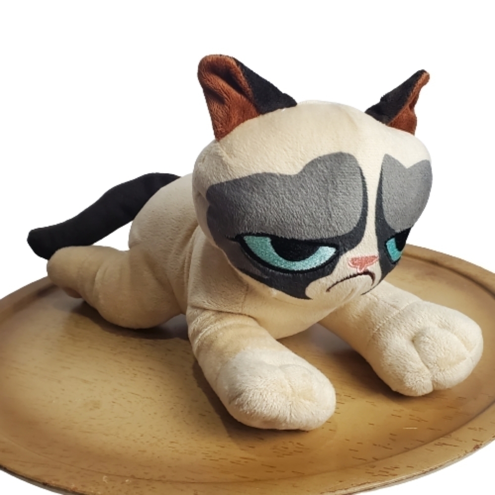 Toy Factory Grumpy Cat Stuffed Animal Plush Toy Kitten Size 12"